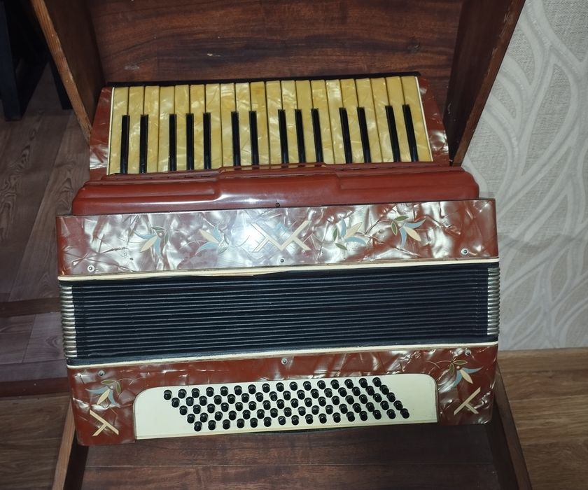 Вінтажний німецький акордеон 1930-х років з язичками DIX