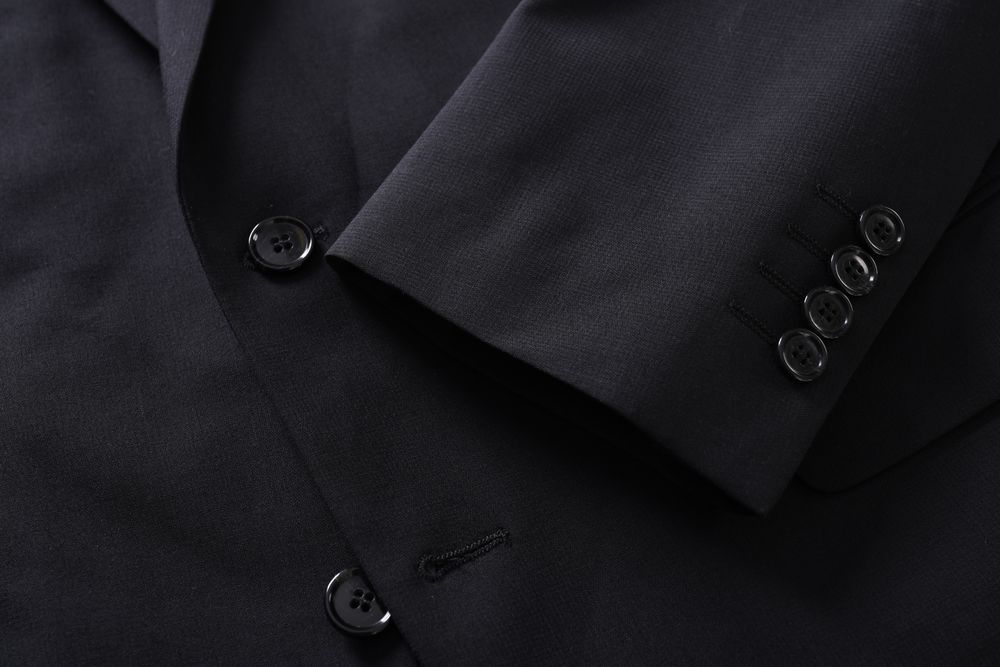 PIERRE CARDIN elegancka czarna marynarka męska wełna strecz r. 48