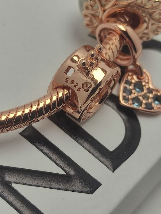 Bransoletka srebrna ALE MET z 3 charmsami