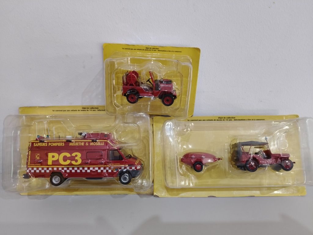 Miniaturas veículos Bombeiros, escala 1:43