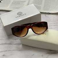 Солнцезащитные очки Versace темные очки коричневые Версаче g062