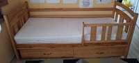 Drewniane łóżko+szuflady