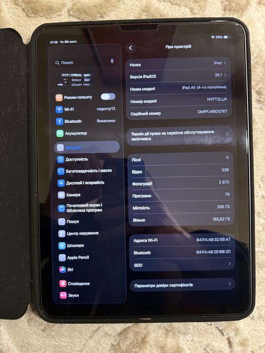 Продам iPad Air 4 256 gb Space Grey
