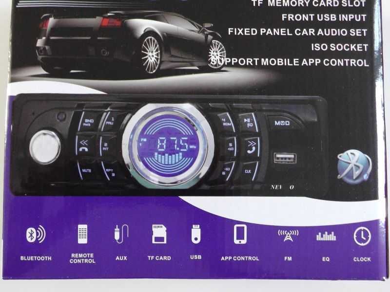Radio Samochodowe 4x50W ISO Bluetooth USB SD Mp3 +Pilot
