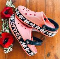 Купить Кроксы Женские  Crocs Bayband Melon/Floral Print 36-41р