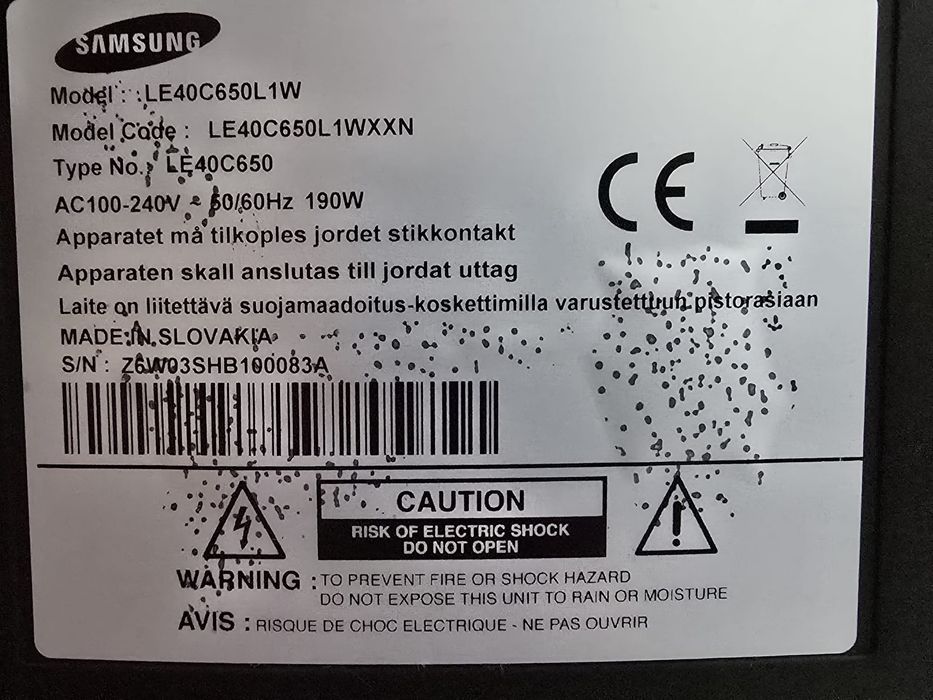 Samsung LE40C650L c/ coluna de soundbar