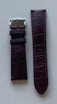 Bracelete Italiana Pele Castanha 21mm