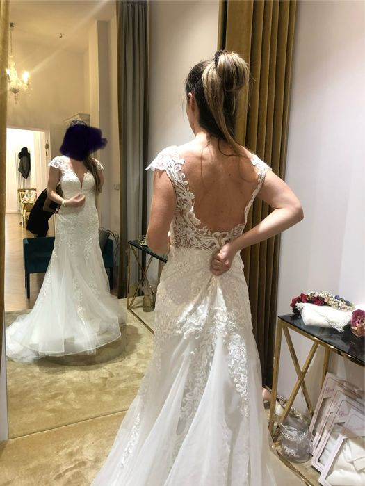 Suknia ślubna rybka Rosanna projektu Monica Loretti