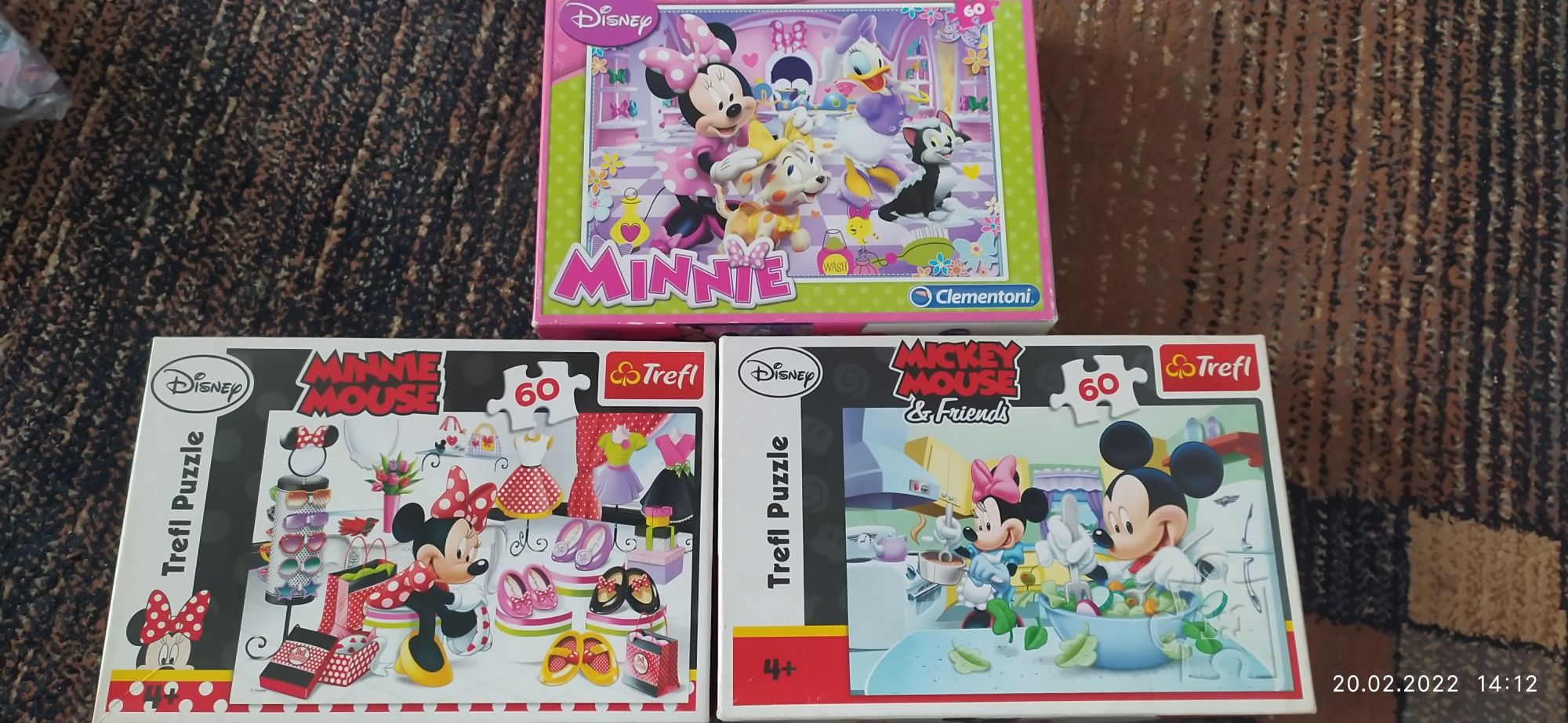 Puzzle 4+ minnie oraz puzzle kraina lodu i memory