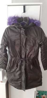 Ciepła długa kurtka zimowa Reserved 140 cm parka