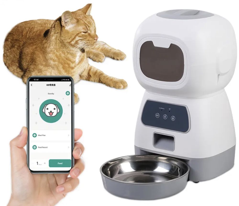 Автоматична годівниця для собак, котів, кішок. Автогодівниця