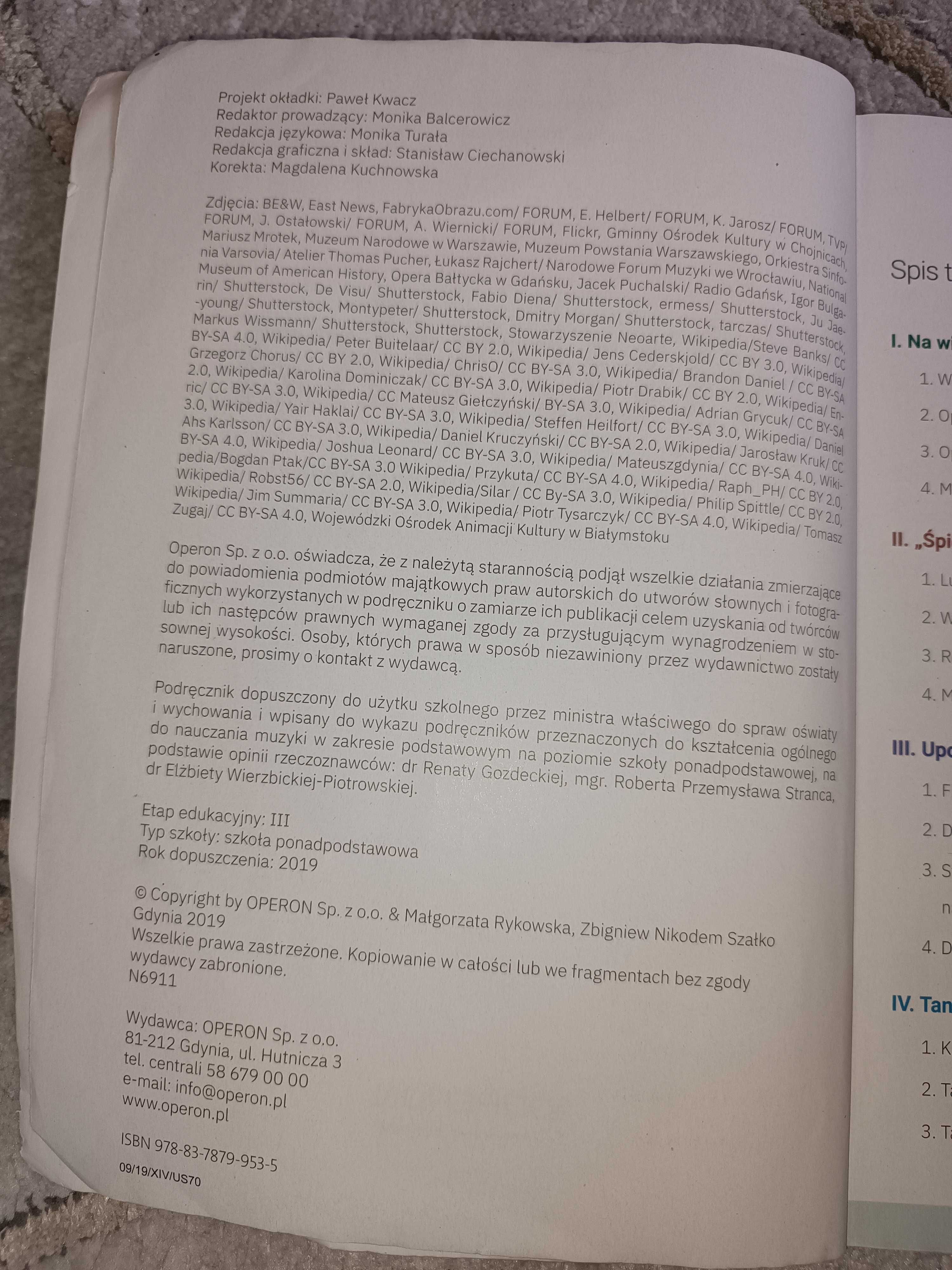 Muzyka do klasy 1 operon