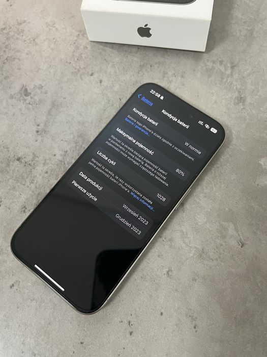 iPhone 15 Pro 128 GB Titanium IDEALNY STAN!