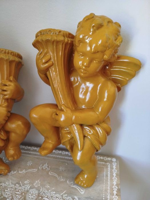 Par de antigas Esculturas de suspensão