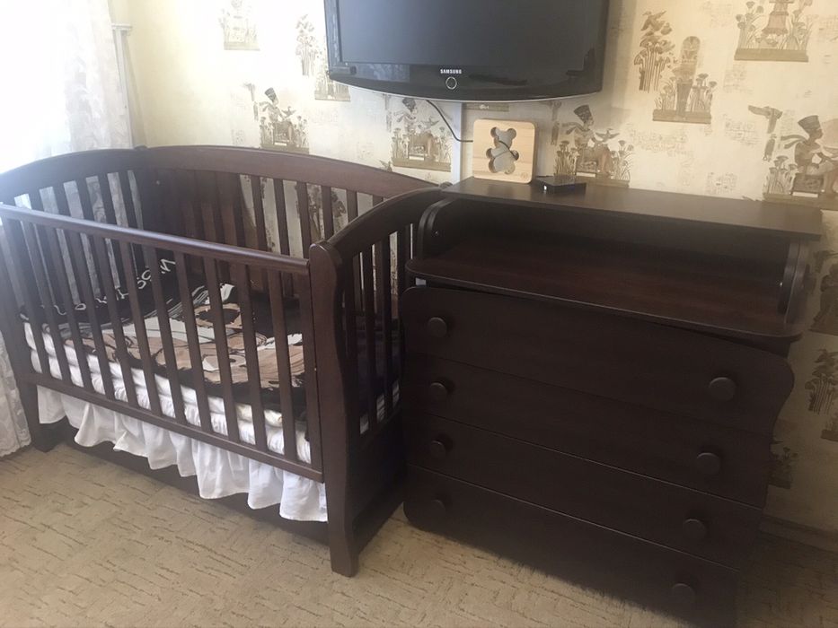 Детская кроватка Верес Соня ЛД16 орех без комода