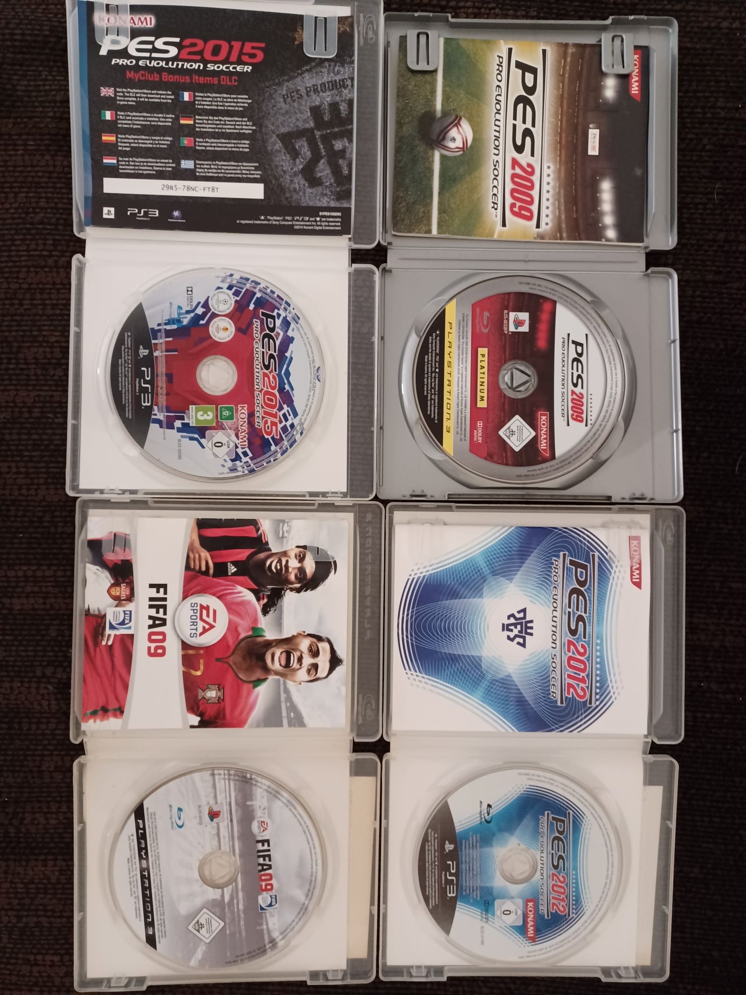 Pack 4 jogos futebol PS3 PES + FIFA