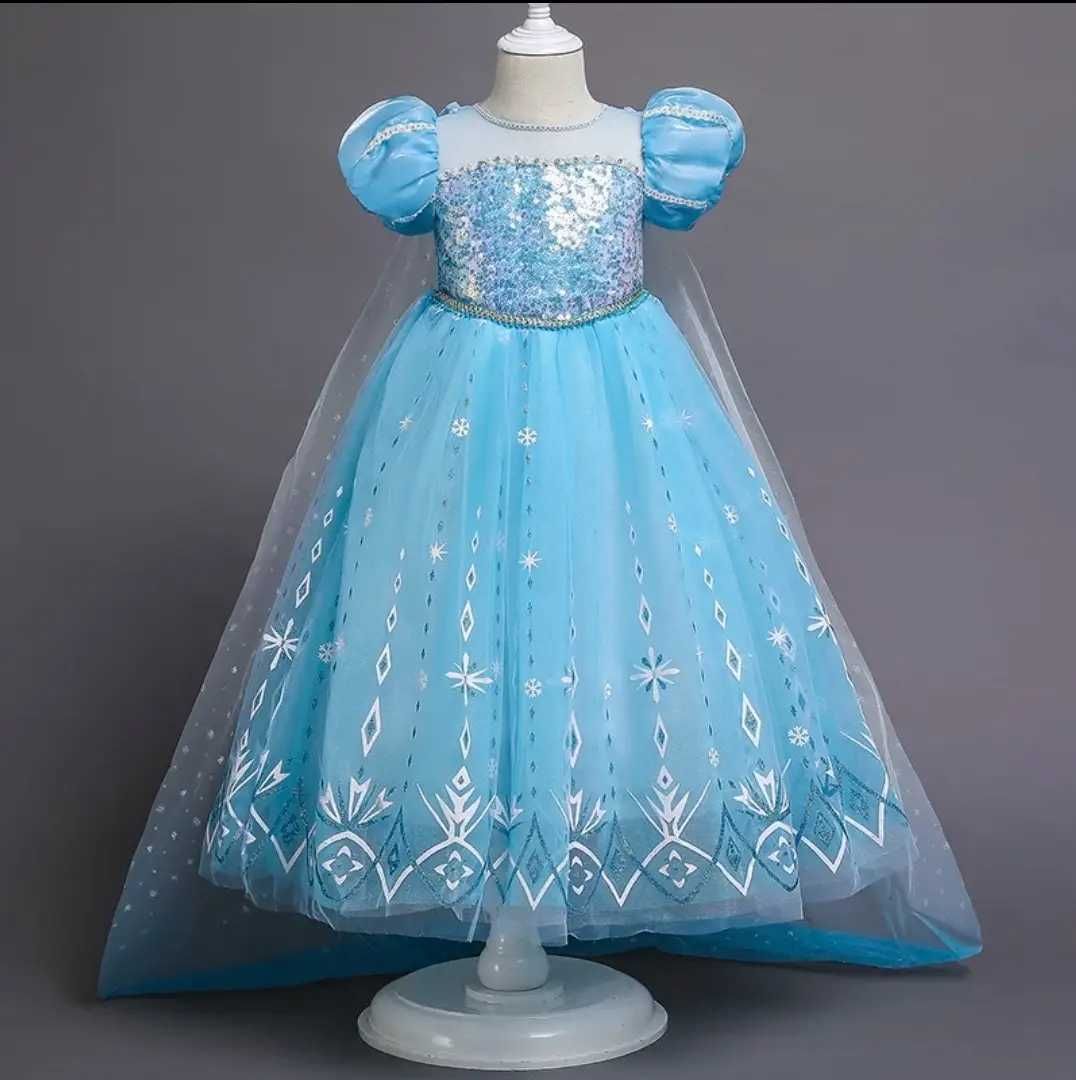 Сукня Ельзи блакитна з ліхтариками