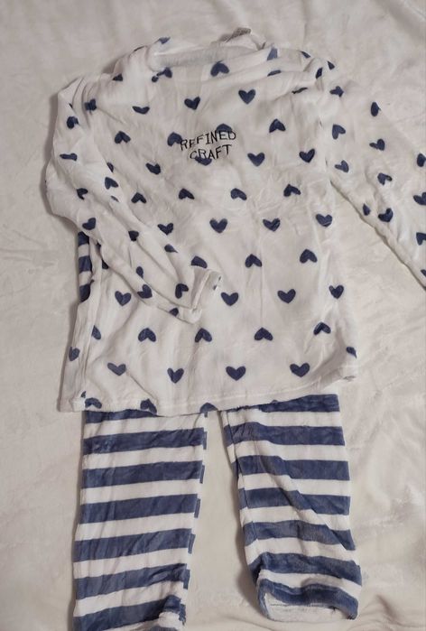 Піжама жіноча біло-сіра