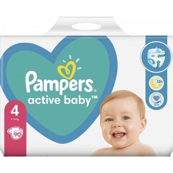 Підгузки Pampers Active Baby Розмір 4 90 штук Maxi 9-14 кг