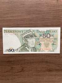 Banknot 50zł z 1988r NIE UŻYWANY jak nowy GR19,800,11