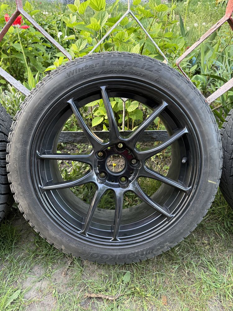 Диски japan racing r17 5/112 j7.5. Резина зимняя hankook 225/45 r17