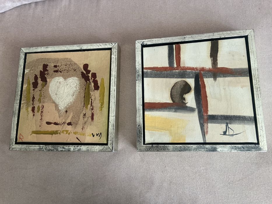 Brazki na plotnie w ramce