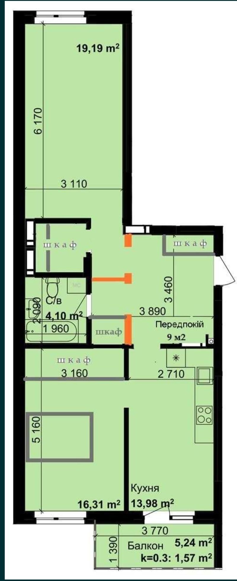 Без %. Феофания, Заболотного 148-в, 2 спальни, ремонт, парковка.