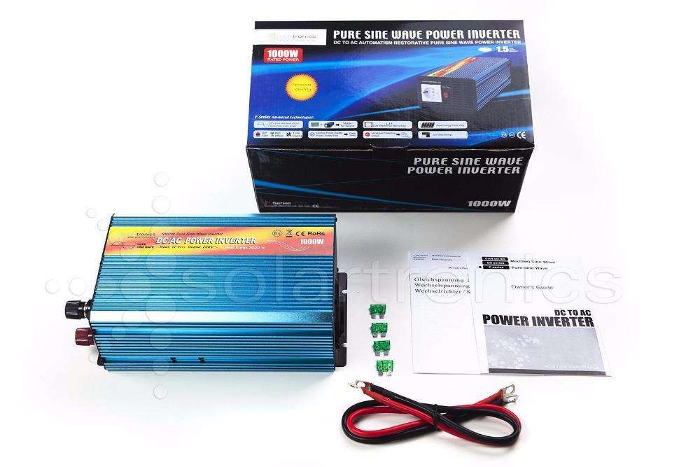 Inversor de 600W 1000W 1500W 2000W de Onda Pura 12V ou 24V