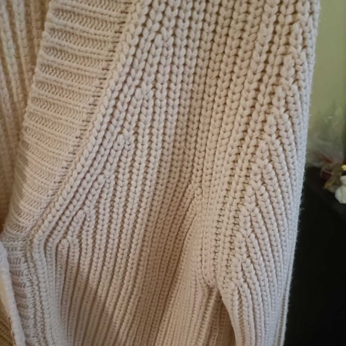 Zara sweter kardigan ecru S