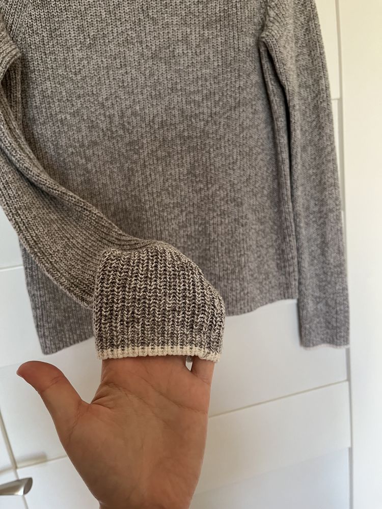 Szary sweterek H&M Basic 36 S