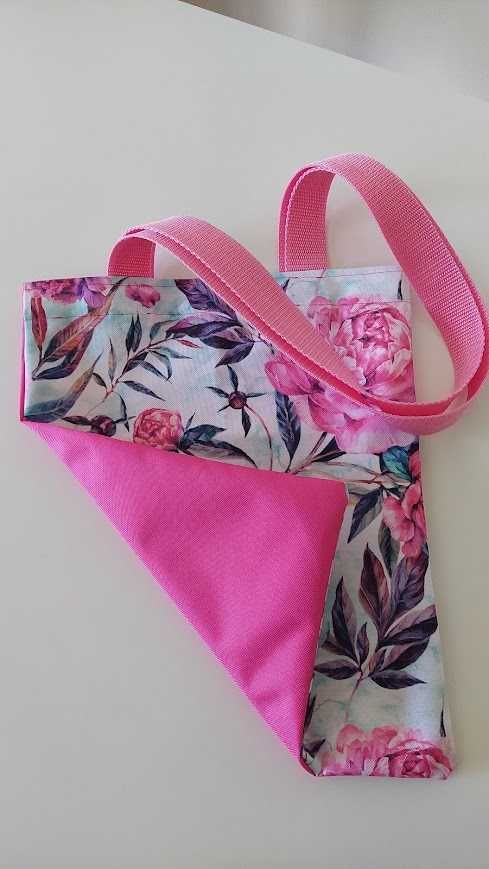 Torba poliestrowa z nadrukiem rozowe kwiaty 26x31cm OXFORD