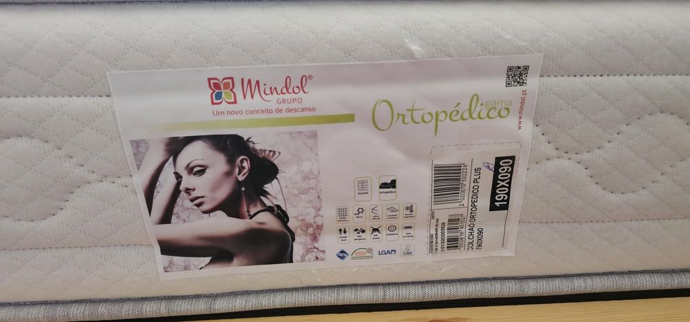 Colchão Ortopédico Mindol Plus 190×90 como novo