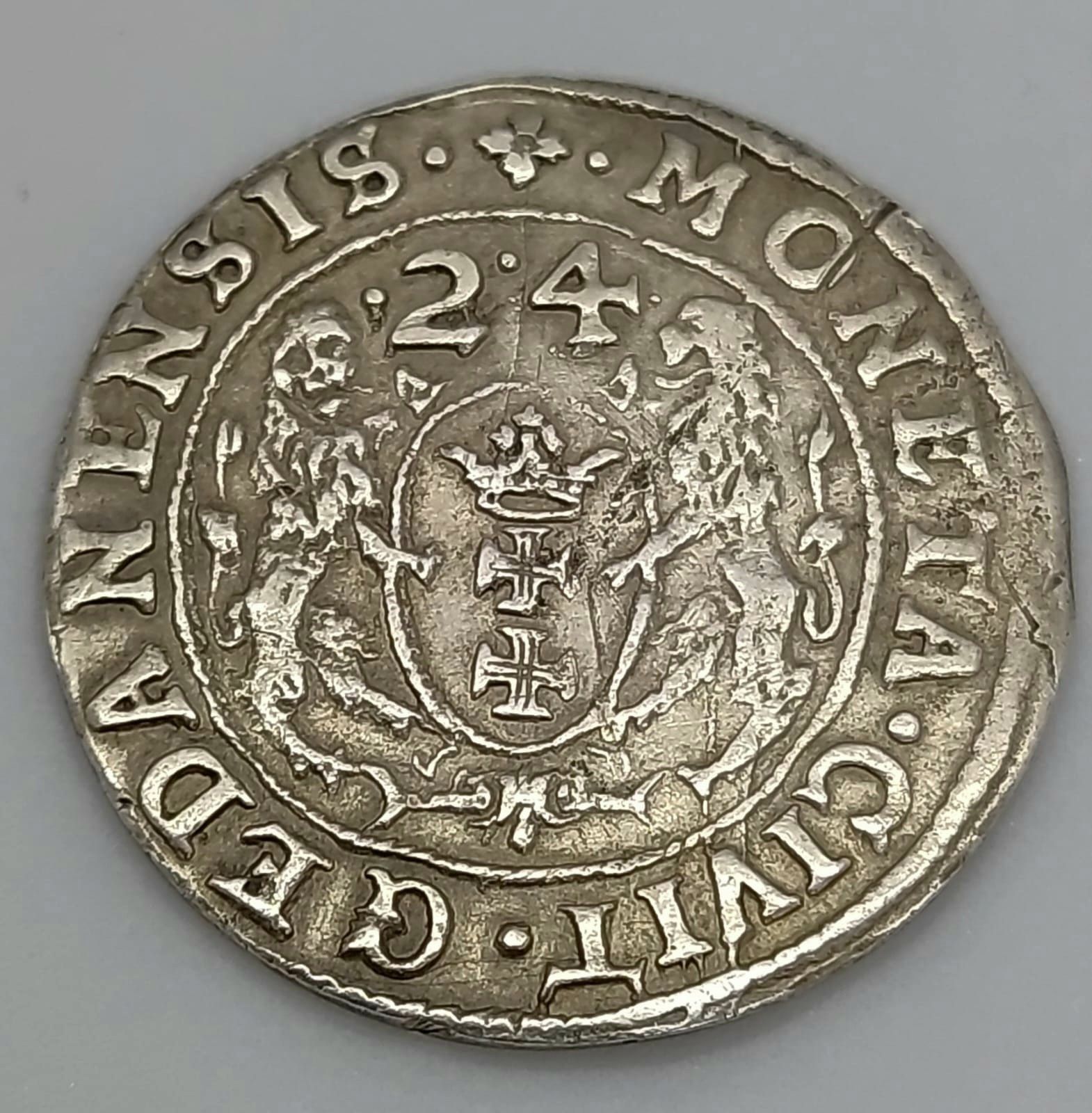 Ort Zygmunt III waza 1624 Gdańsk moneta orginalna srebrna.