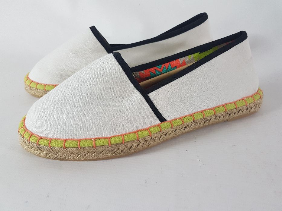 EVEN& ODD MOKASYNY ESPADRYLE damskie białe R 40 nowe