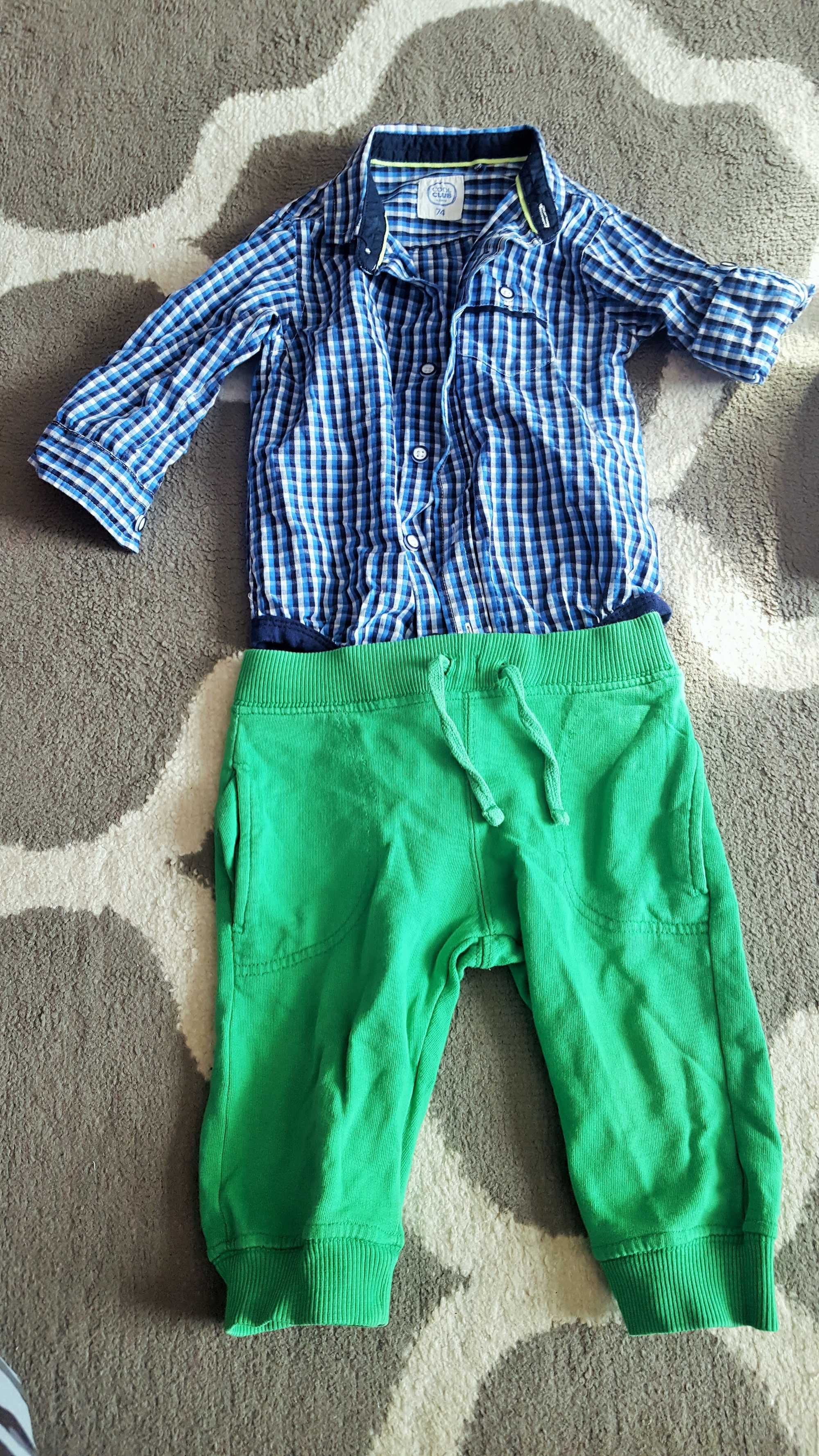 zestaw ubrań 74 dla chłopca koszula spodnie paka święta