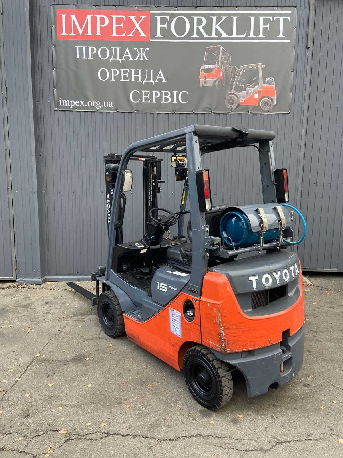 Навантажувач газ-бензин TOYOTA 02-8FGL15, 2019р, погрузчик в наявності