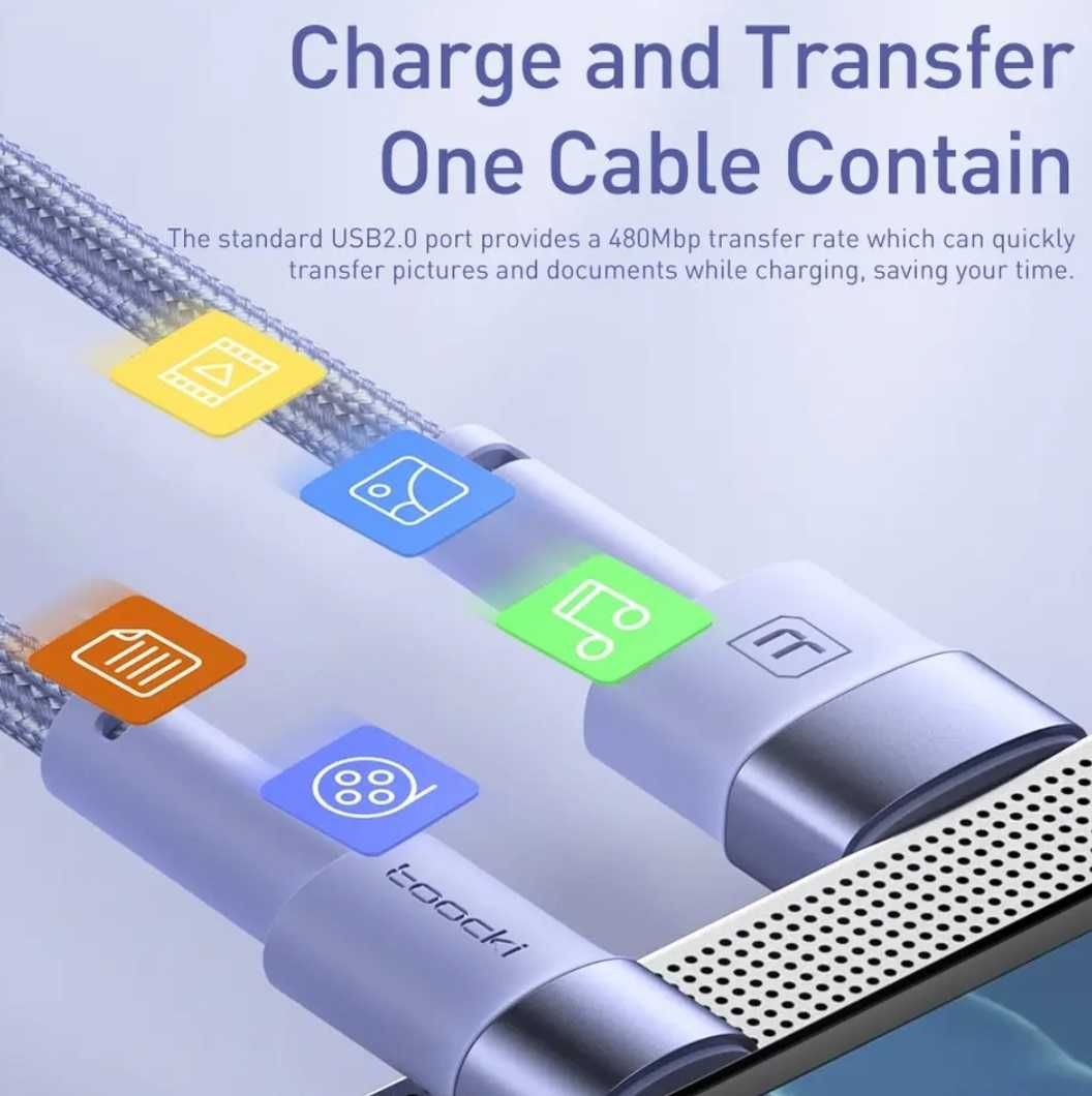 Kabel ładujący USB-USB typ C 1m