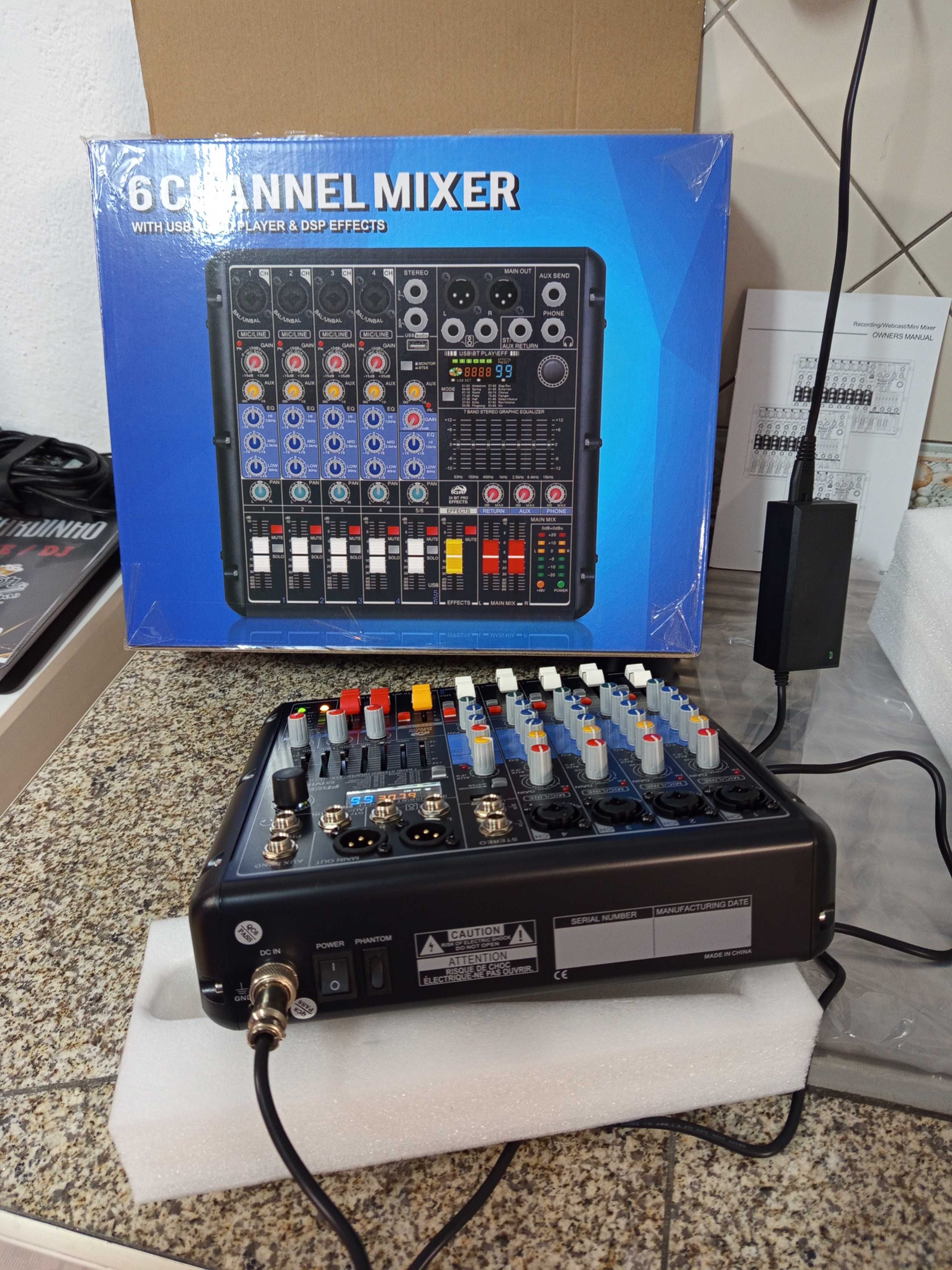 Mesa de Áudio 99 DSP USB Bluetooth 5.0 Nova