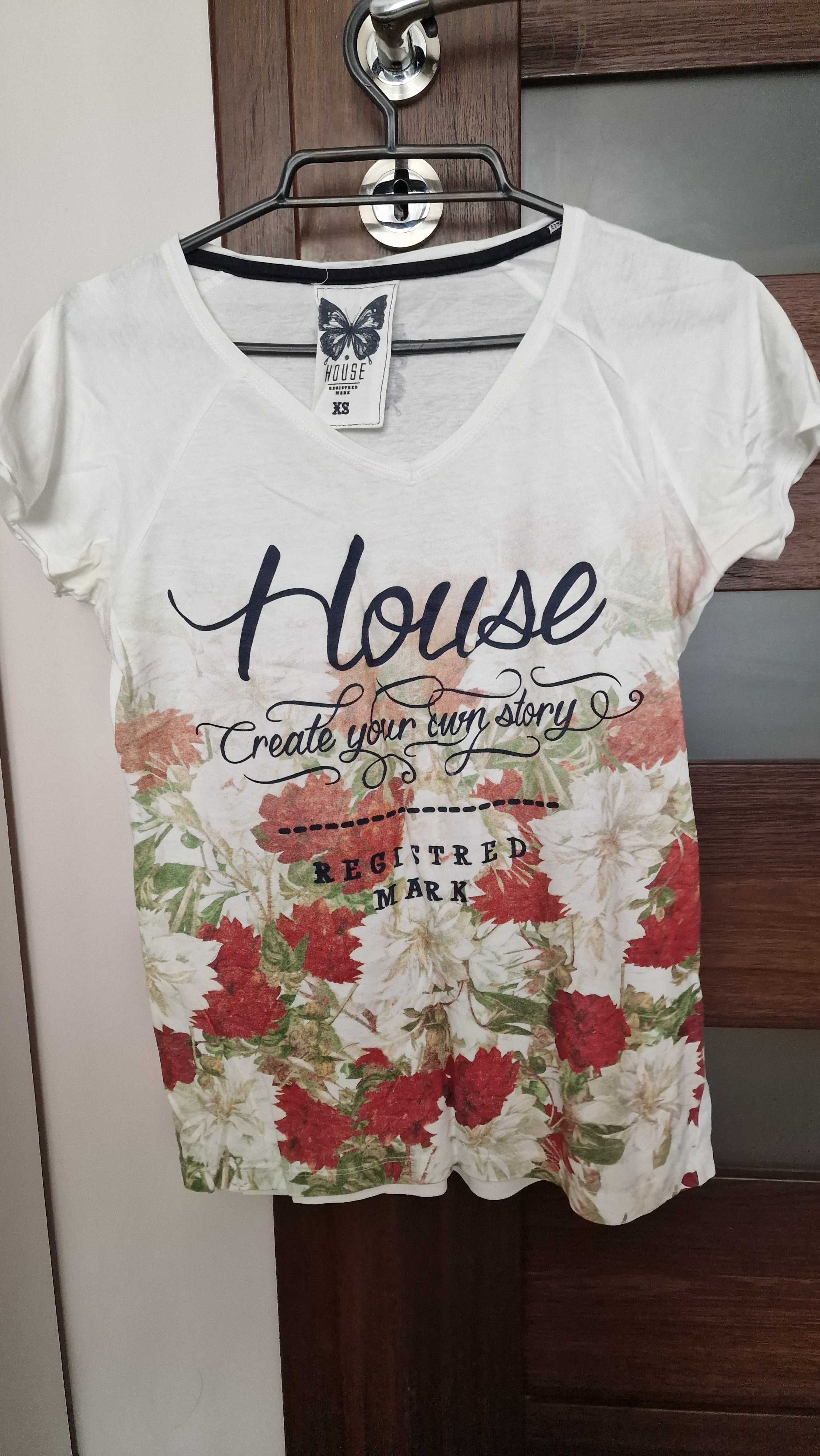 Tshirt# kwiaty# dekolt# House