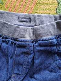 Ocieplane spodnie zimowe jeans 152