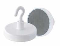 Lote 50 Ganchos íman 25mm Ferrite Hook White - Novo