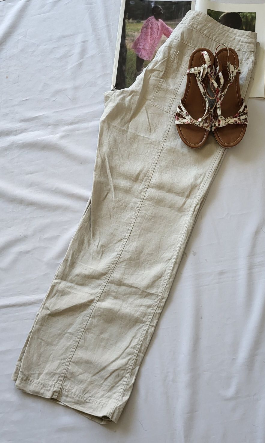 Spodnie Damskie Lniane H&M r.44