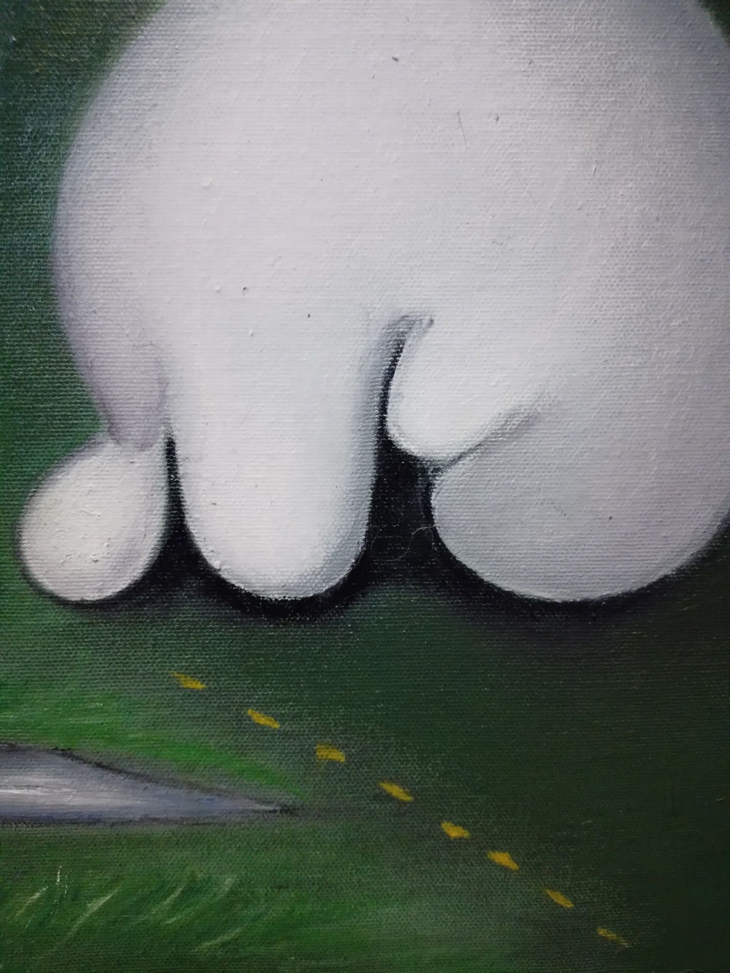 ""Гроза ушла в лево"" ,холст  ,масло  ,30×50