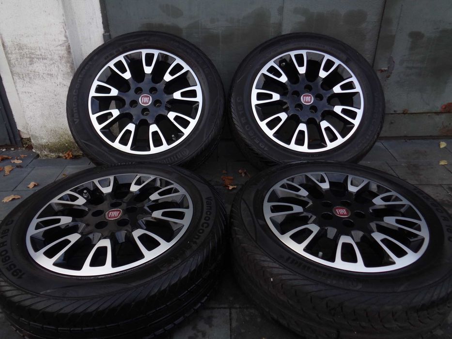 Oryginalne alufelgi Fiat Doblo 16 cali 5x98 + opony letnie wzmacniane