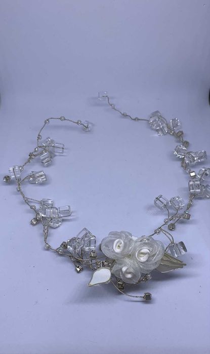 nowa duża giętka gałązka rękodzieło ślub kryształki róże opaska modern