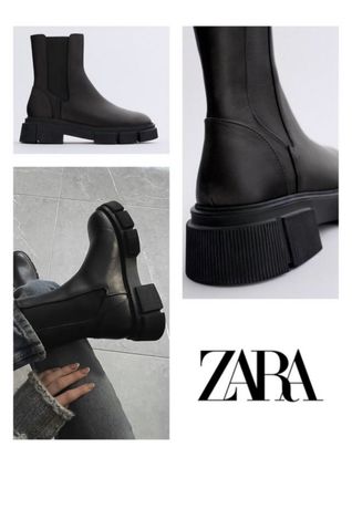 Шкіряні черевики челсі Zara