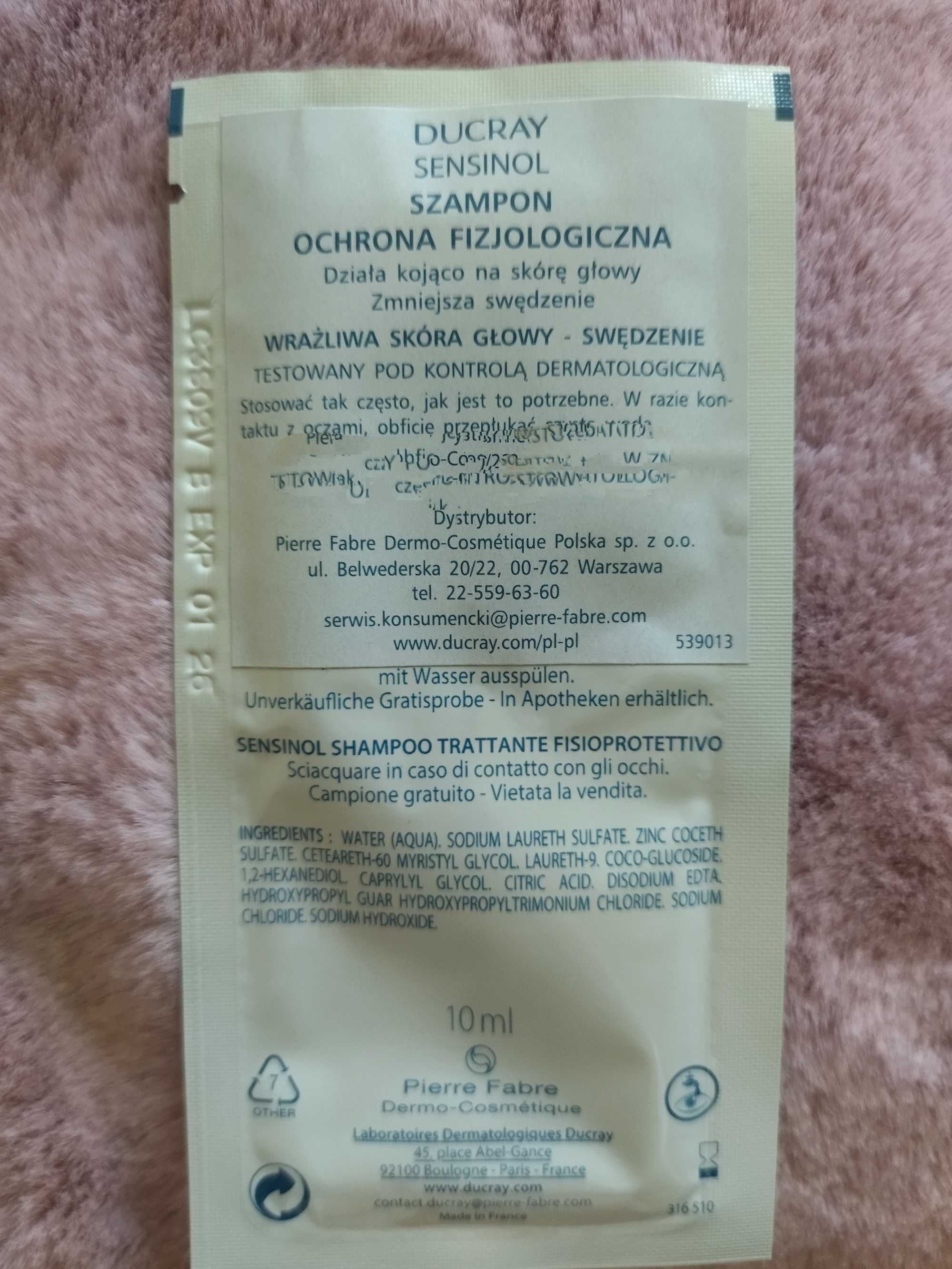 Ducray Sensinol szampon ochrona fizjologiczna 110 ml