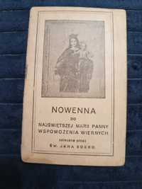 Książeczka Nowenna do NMP Wspomożenia Wiernych  1938 rok