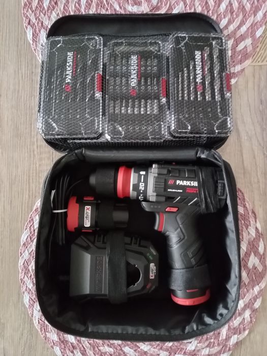 Parkside Performance PBSPA E4 12V wiertarko-wkrętarka zestaw