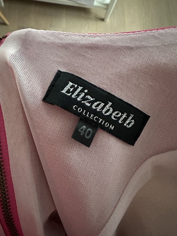 Sukienka koktajlowa 40 L Elizabeth damska różowa złota